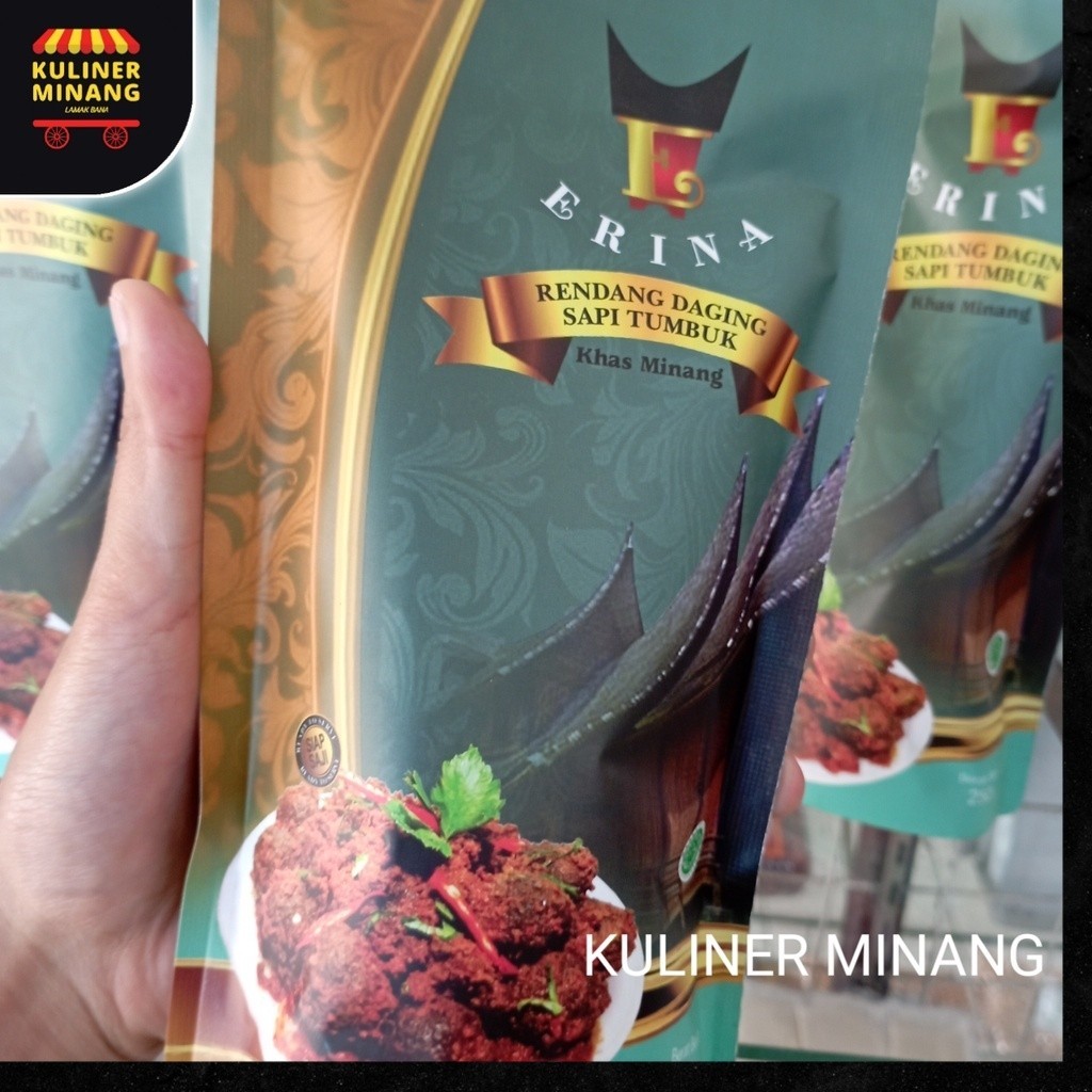 

Kuliner Minang Rendang Daging Tumbuk Erina Oleh Oleh Cemilan Makanan Khas Padang Jajanan Snack
