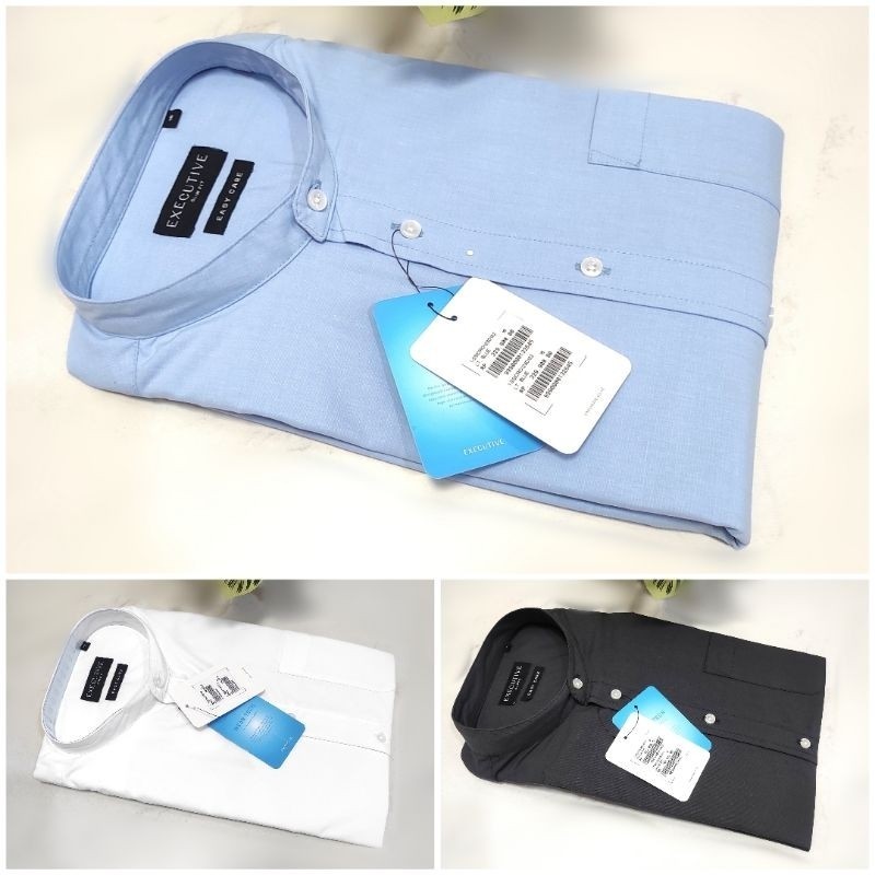 THE EXECUTIVE KEMEJA KOKO LENGAN PENDEK SLIMFIT MANDARIN COLLAR ORIGINAL