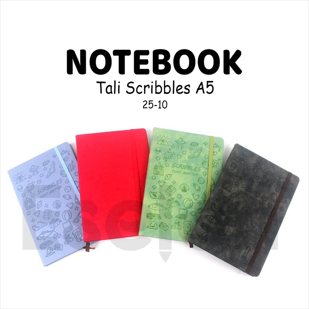 

Agenda Tali A5 SCRIBBLES 25-10 / Notebook A5 Tali Cover Kulit 90 lbr