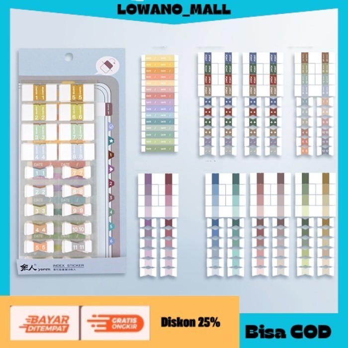 

[[LOWANOMALL]] TERLARIS 155 Pcs Index Sticker Label Pembatas Buku Annotate Journal Jurnal Mark B COD