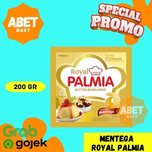 

Royal Palmia Mentega Butter Margarine Kemasan 200Gr - 200 Gr Ekonomis Sachet Saset Selai Olesan