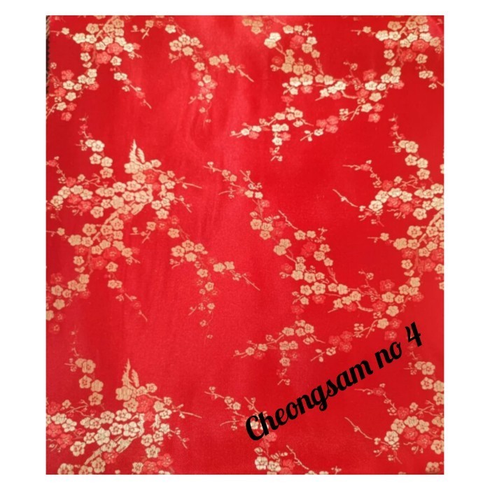 Kain satin chongsam Bahan cheongsam Kain motif cina Bahan baju imlek