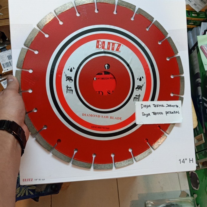 BLITZ Mata Concrette Cutter Diamond Blitz 14" H PISAU POTONG ASPAL blitz ori