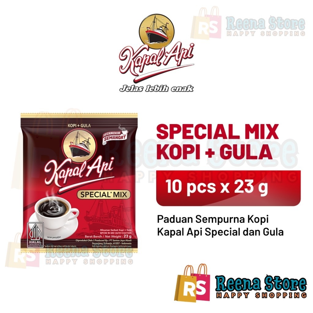 

KAPAL API Special Mix 1 Renteng 10 sachet @ 23 gr - Reena Store
