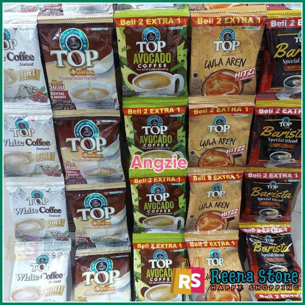 

TOP KOPI 1 Renceng 10 sachet @20 gr - gula aren, avocado, top white- Reena Store