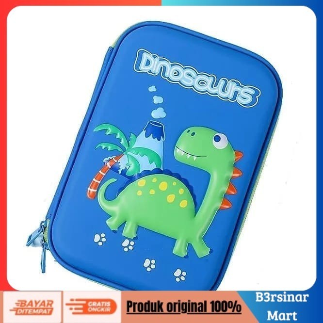 

[[KUALITAS TERBAIK]] Kotak Pensil 3D Timbul Anak Laki Tempat pensil Dino Astronot Mobil Dino Biru COD