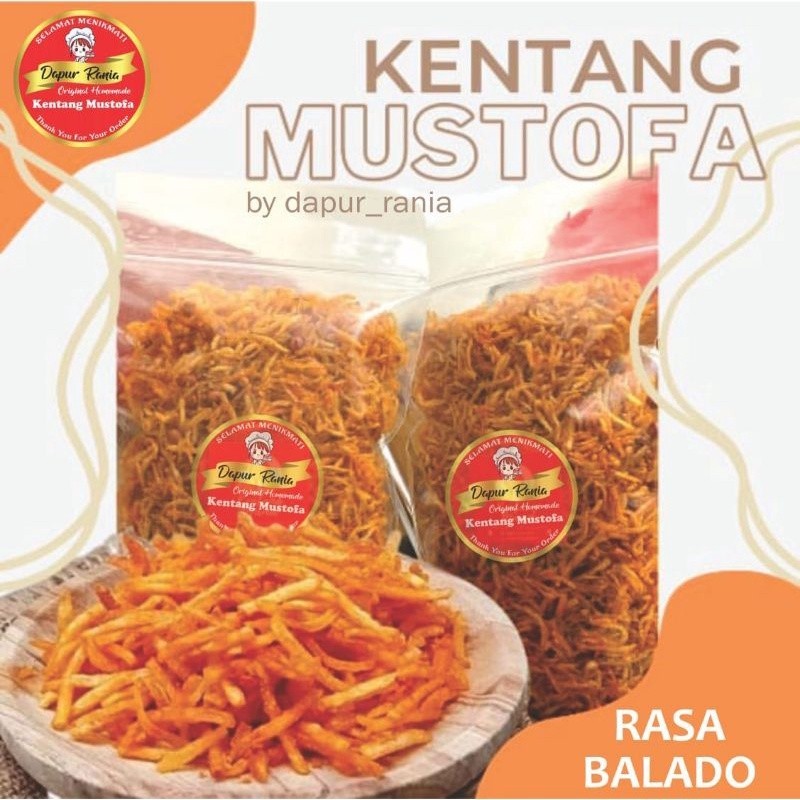 

Promo Kentang Mustofa Snack kering kentang Mustofa kentang kering Mustofa original dan pedas manis 100 gram