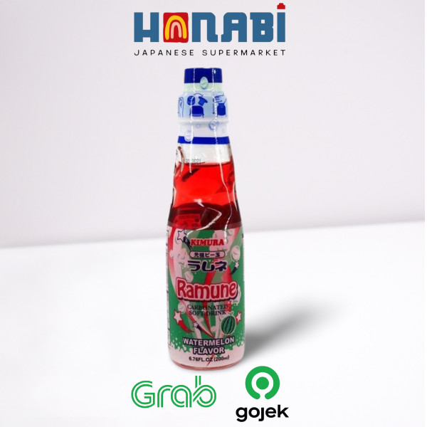 

Kimura Ramune Watermelon 200ml - Minuman Soda Made In Japan