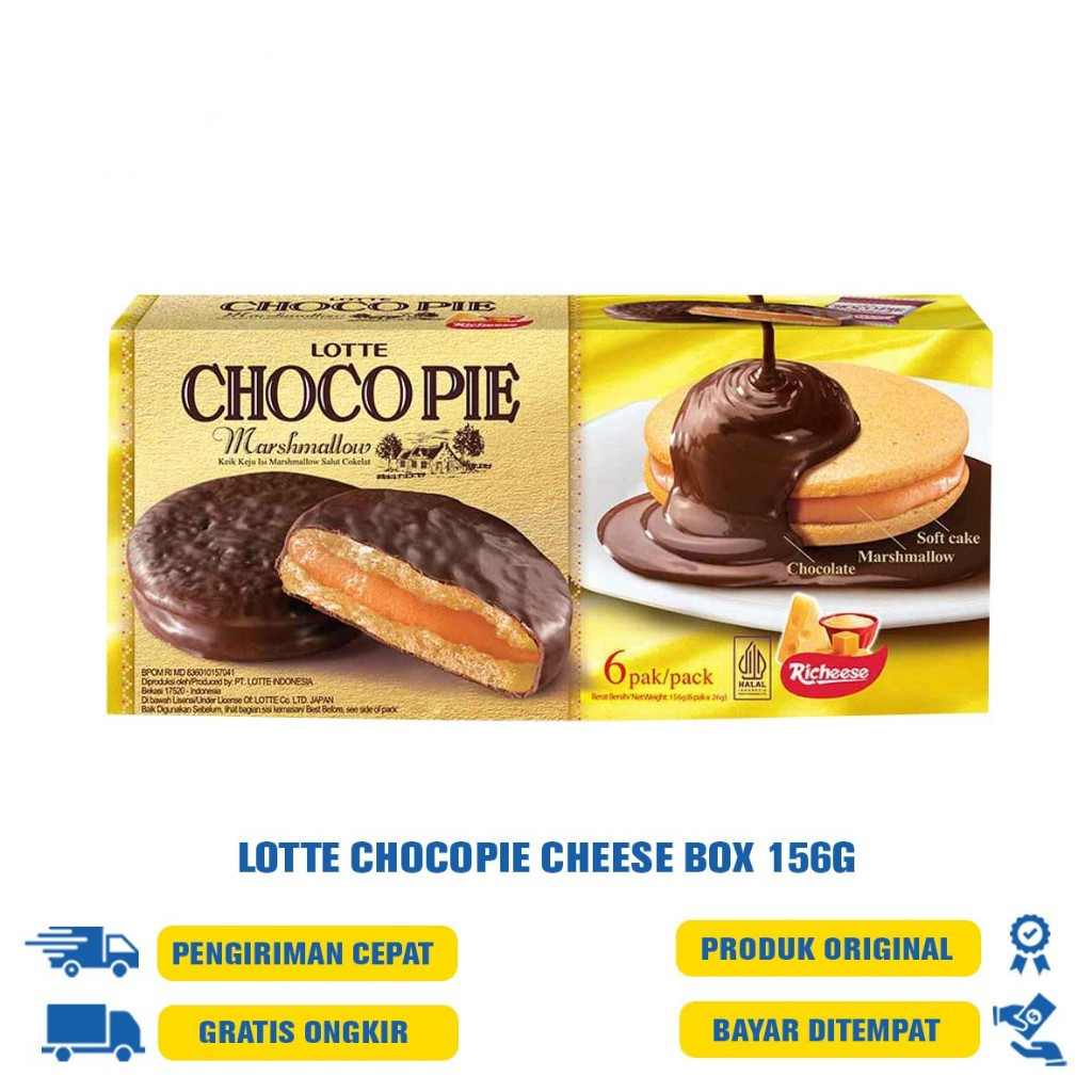 

MARSHMALLOW CHOCOPIE COKLAT/CHEESE BOX 156GR ISI 6