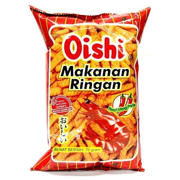 

Oishi Kraker Udang Pedas 70G Diskon