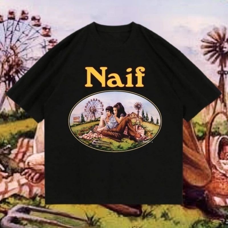 T-SHIRT KAOS NAIF BAND PENYANYI T-SHIRT VINTAGE HITAM BAJU PRIA WANITA ANAK DEWASA RAP TEE BOOTLEG P