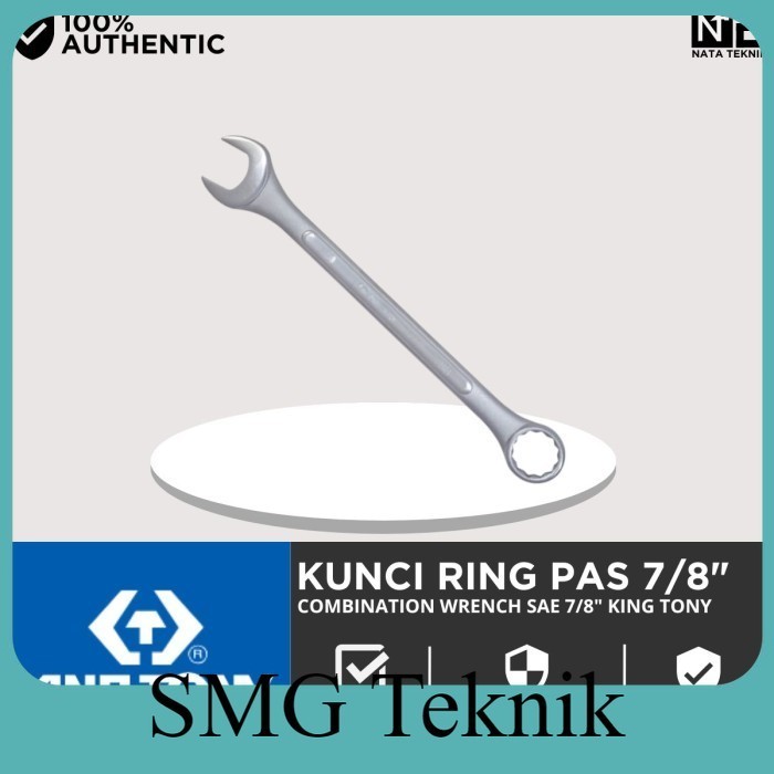 Terbaik KING TONY Kunci Ring Pas 7/8" Inch - KING TONY Combination Wrench SAE DCS543