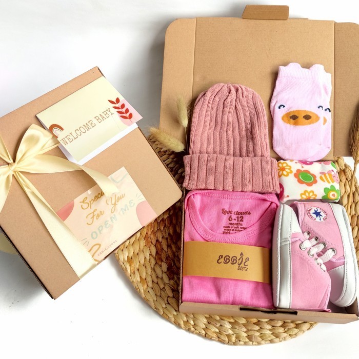 

(NEW) -Hampers Baby Girl Parcel Kado Lahiran Bayi Perempuan Premium - Baby Girl Set 1