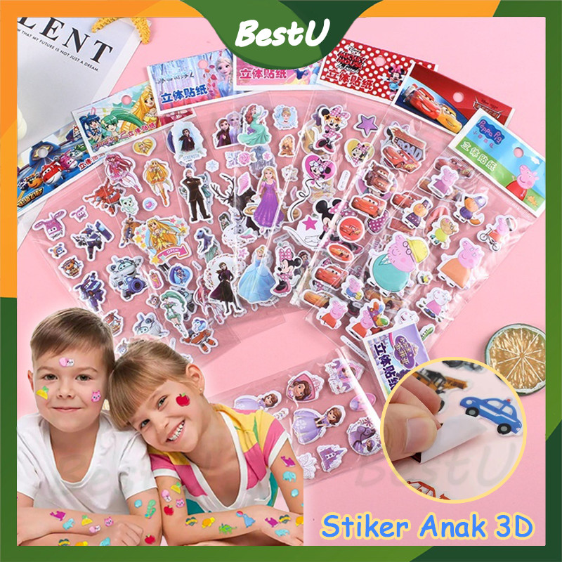 

Stiker Timbul Random/ Stiker Anak 3D/ Stiker Karakter / Stiker Mainan Anak Perempuan / Stiker Tempel