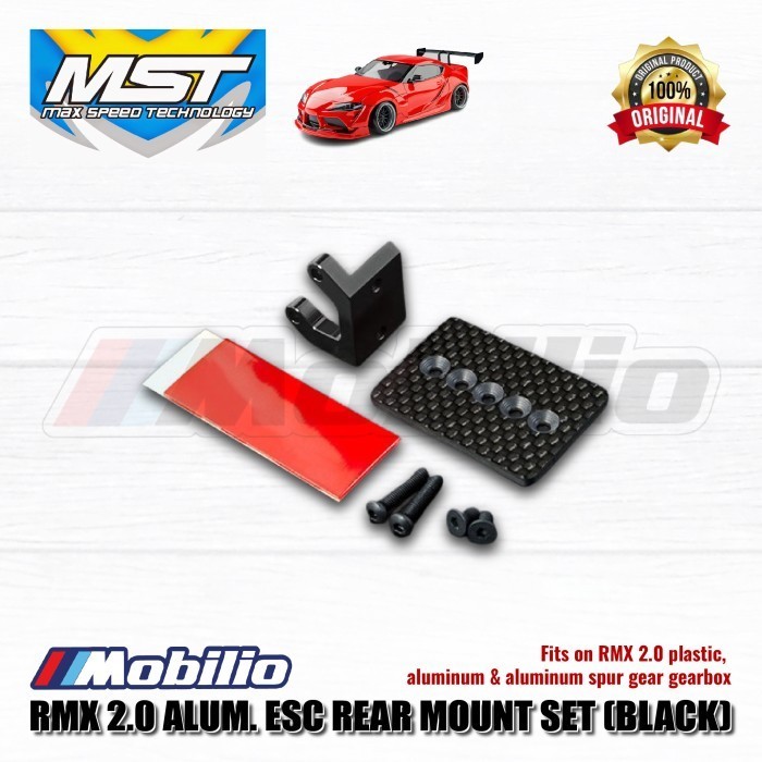 MST Part #210639BK RMX 2.0 Metal ESC Rear Mount Set Black for RC Drift