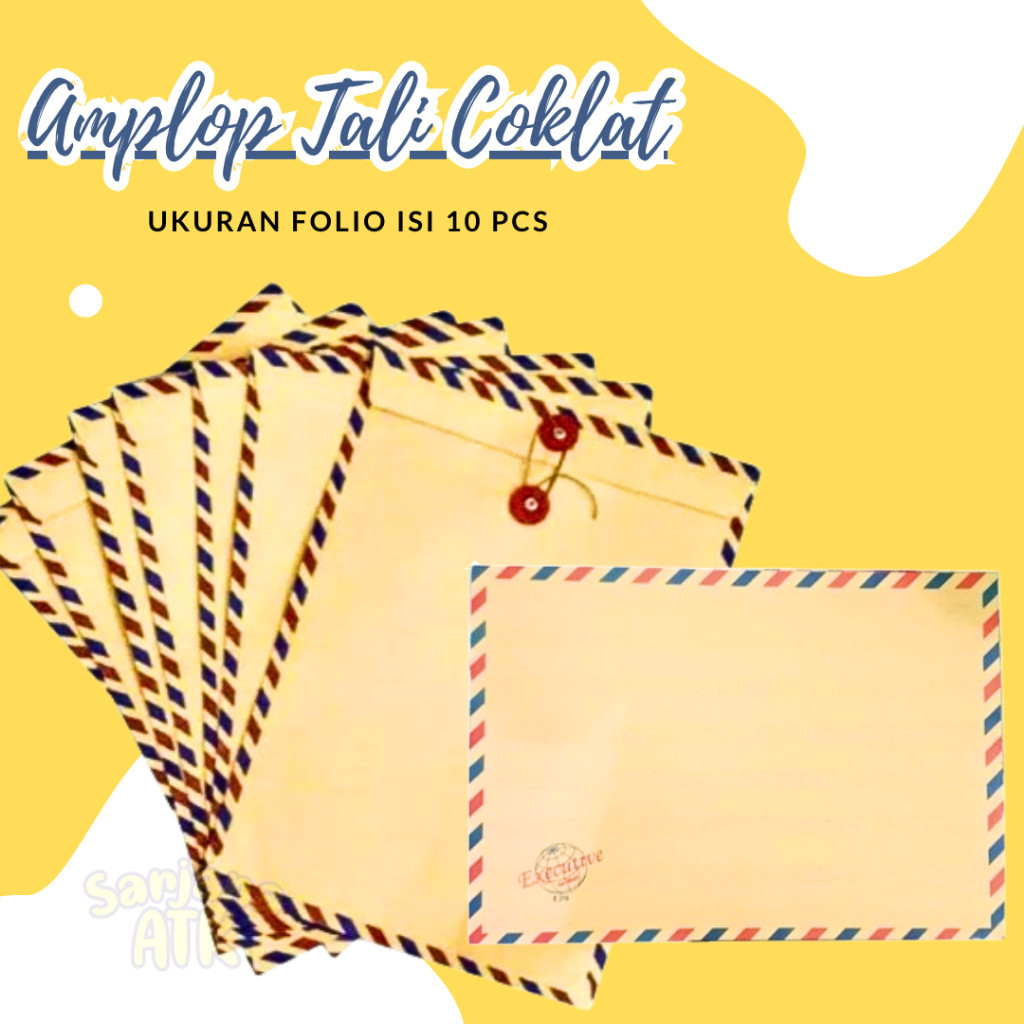 

(10 PCS) Amplop Coklat Tali Folio 310 Lamaran Kerja