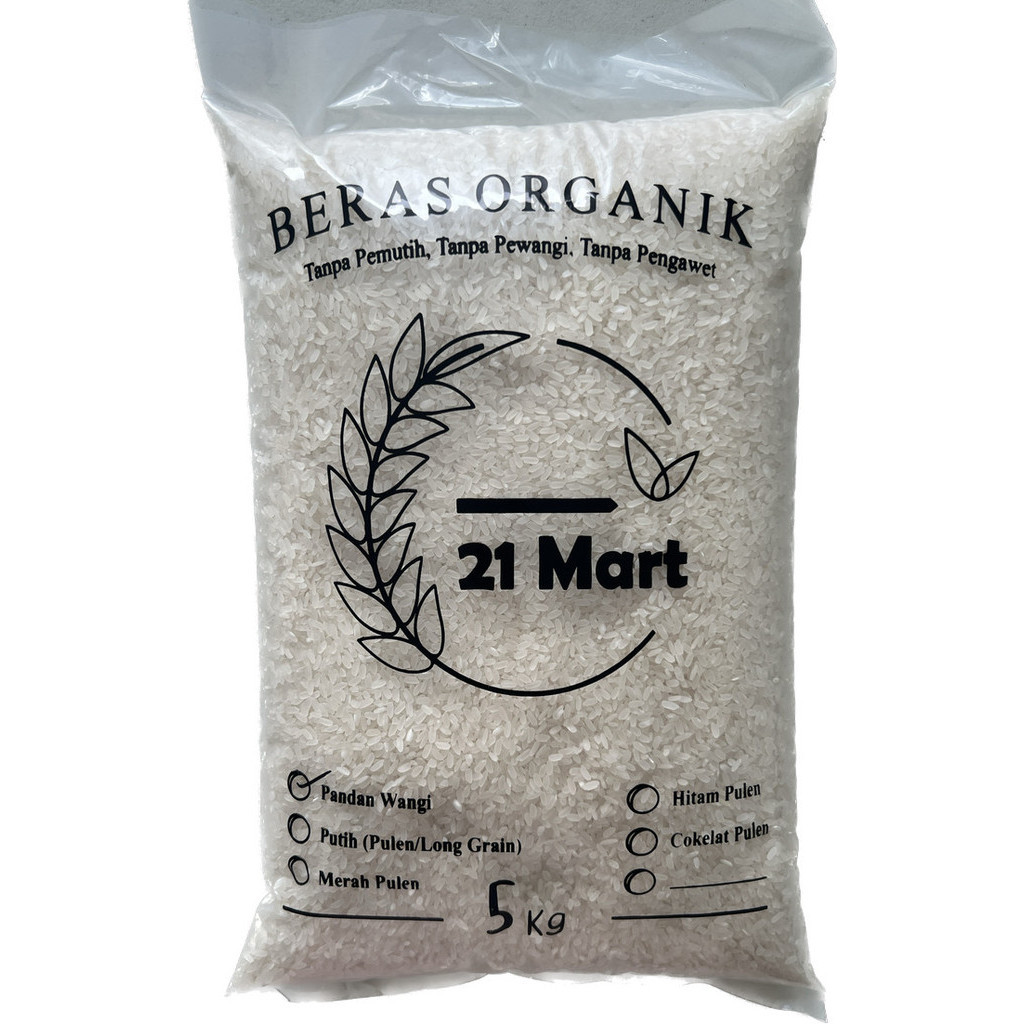 

Beras Pandan Wangi - Organik - Kemasan 5kg - Single Pack, +Bubblewrap