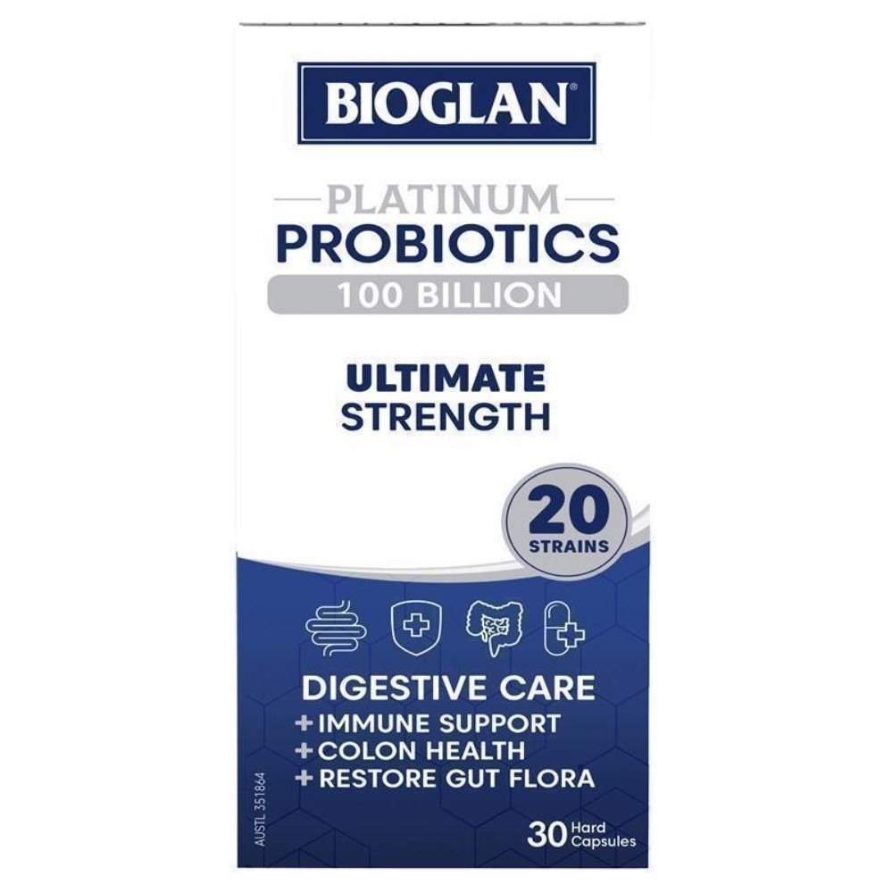 Bioglan Platinum Probiotic 100 Billion 30 Capsules dan Bioglan Platinum Probiotic 100 Billion 60 Cap
