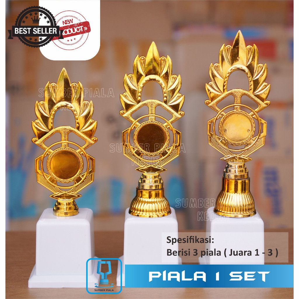 Piala 1 Set Murah Tatakan Putih