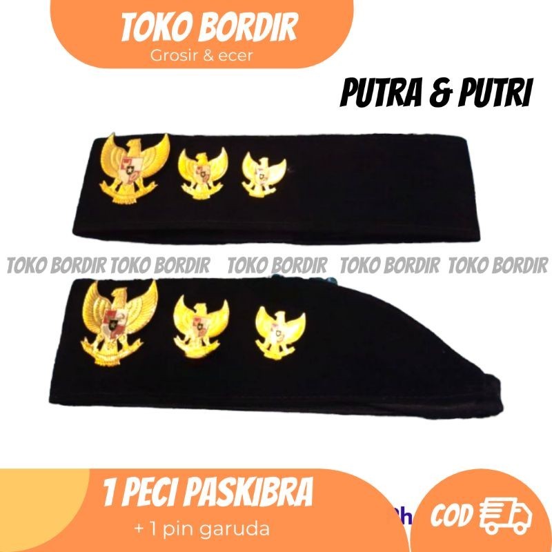 peci paskibra / peci paskibraka + pin garuda