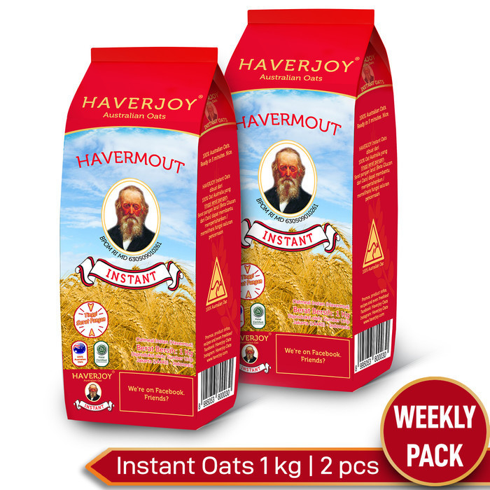

[Terbaru] Haverjoy Weekly Pack Instant Oats 1kg - 2 Pcs