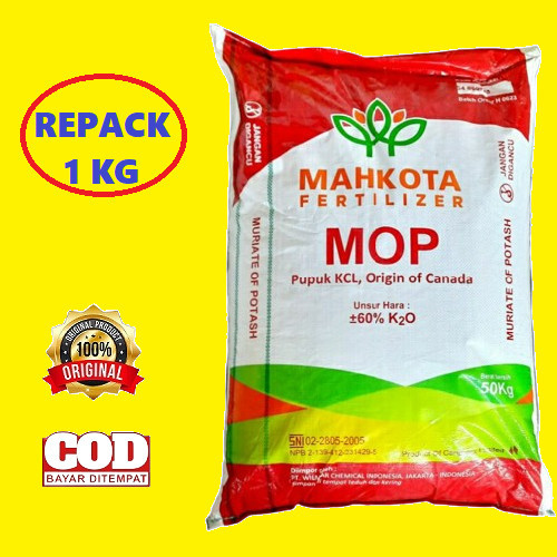 Pupuk KCL MAHKOTA CANADA REPACK - 1 KG