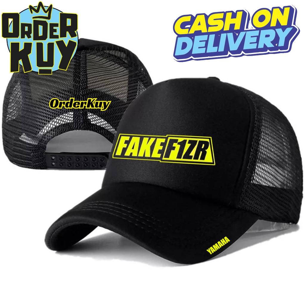 OrderKuy Topi Trucker YAMAHA F1ZR - Topi Distro YAMAHA FIZR Logo - Topi YAMAHA F1ZR Premium - Topi P