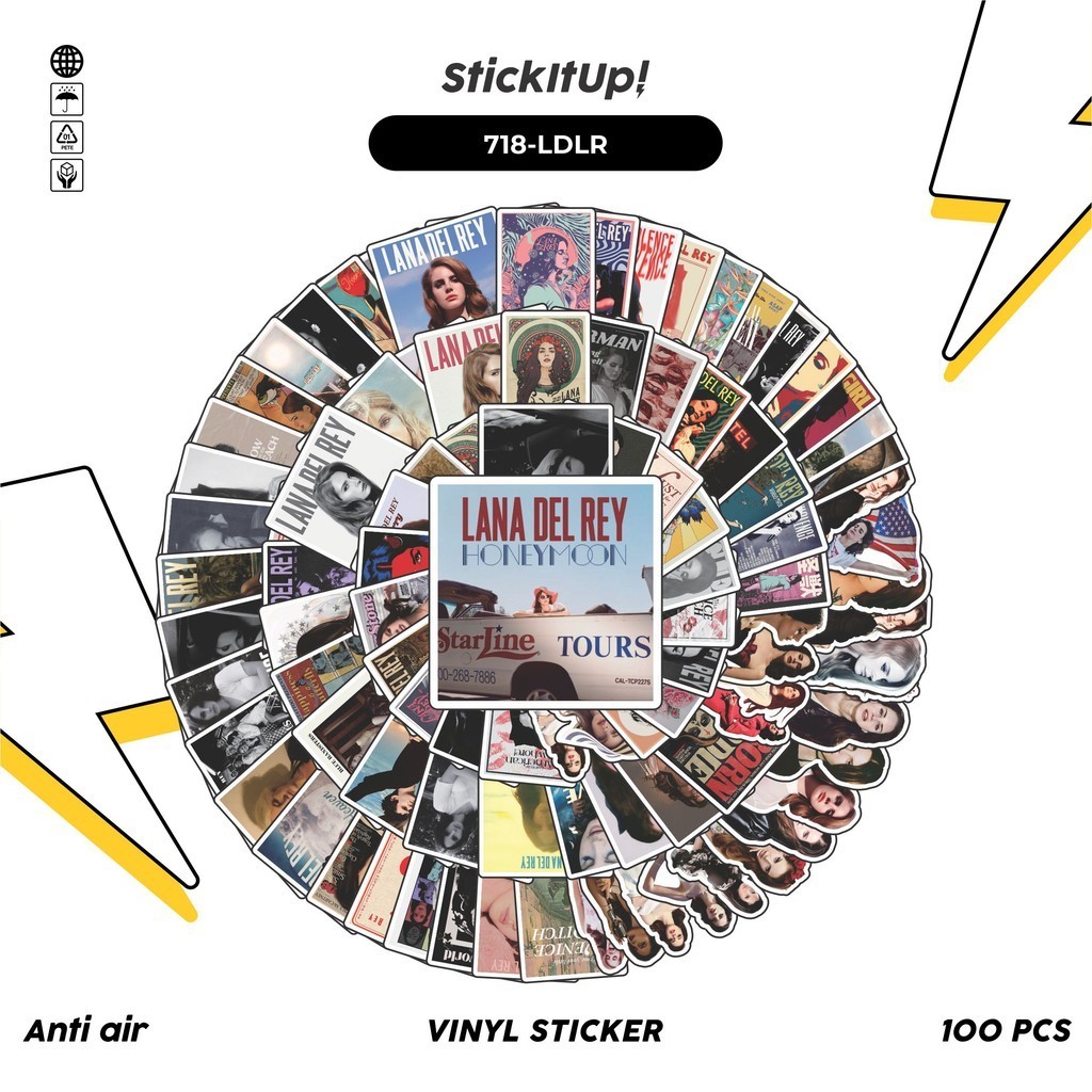 

COD✨ 100 Pcs Stiker Pack Lana Del Rey Lucu Aesthetic Vynil Waterproof untuk Freebies Sticker Buku Journal Casing HP Laptop