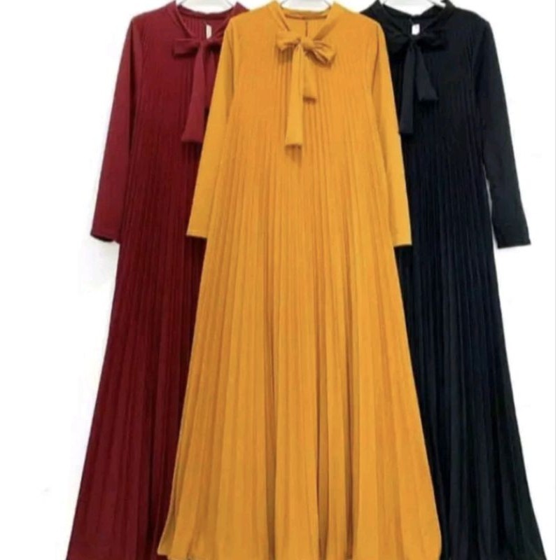 gamis / gamis plisket premium maxy termurah / gamis plisket premium jumbo maxy.//BAJU WANITA MODEL B