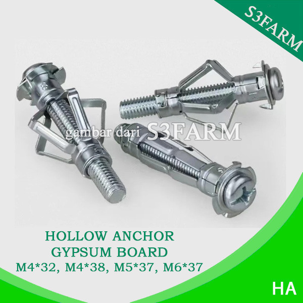 Jack Nut Rivet Plat Metal Mur Baut Drat Sekrup Fisher Skrup Gypsum Paku M4/M5/M6