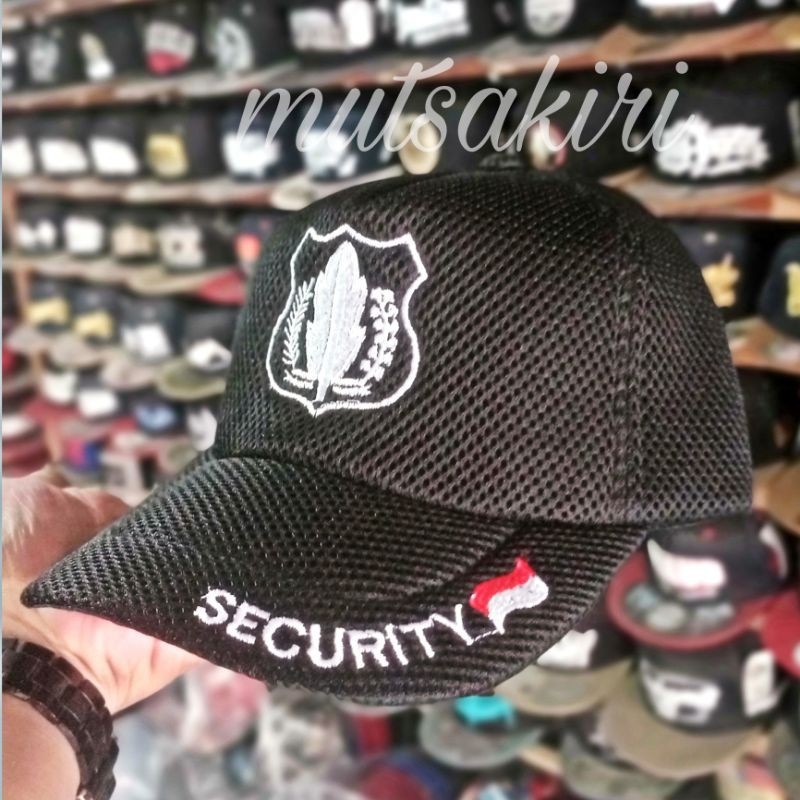 PROMO Topi Satpam Pria Hitam Fashion Baseball Cowok Topi Security