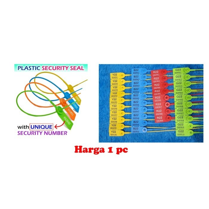 

LG09 Plastic Security Seal Segel Koper Panel Container Tag ties maker label - Merah