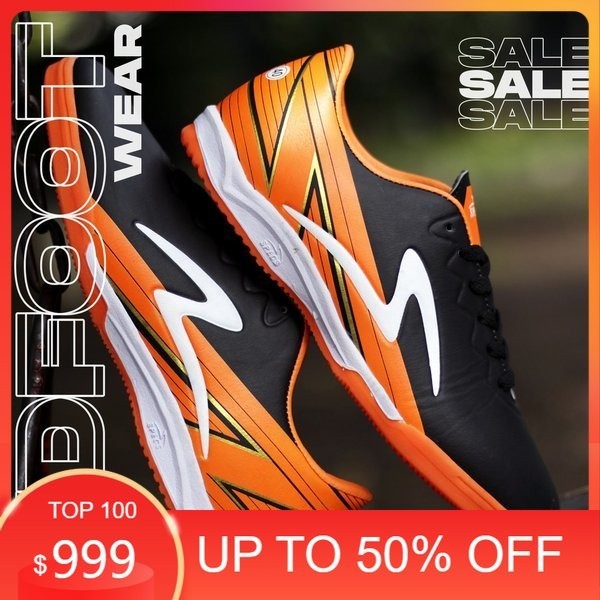 Promo - Sepatu Futsal Specs Accelerator Lightspeed II 2 Elite IN - White Black Flame Grade Original 