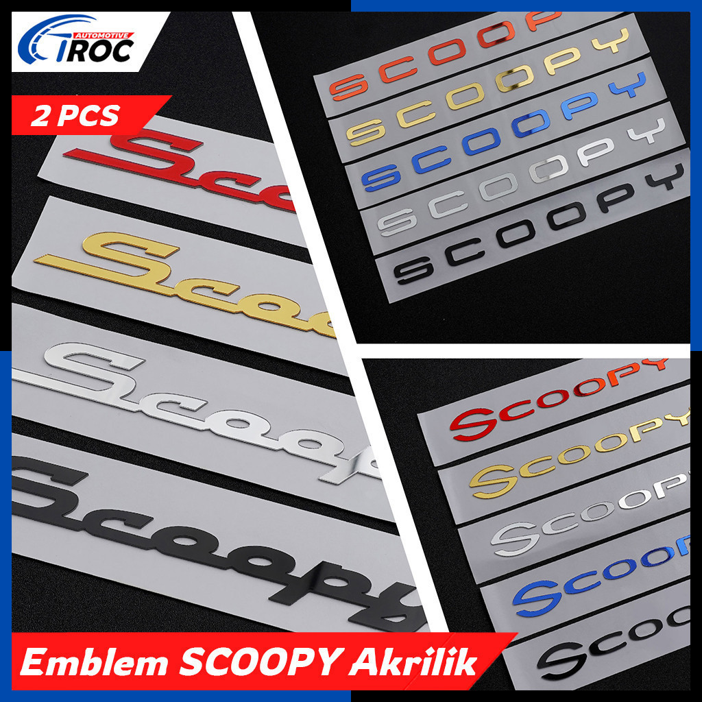 2PCS STIKER TIMBUL SCOOPY EMBLEM SCOOPY FI 2018 2021 2022 2023 TIMBUL 3D MENGKILAP STICKER SCOOPY NE