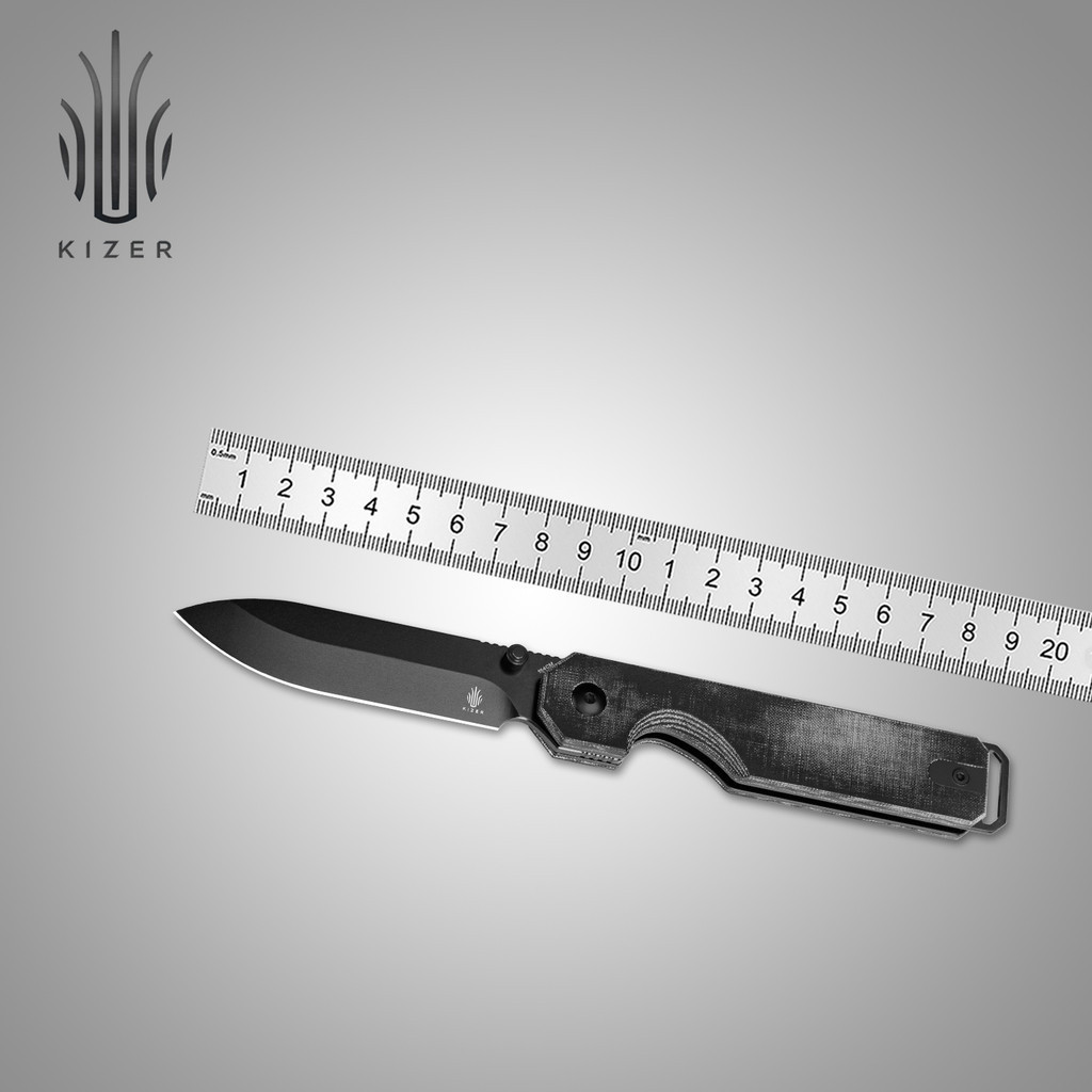 Kizer Slim EDC Knife V3649C1 KUH 2023 New Black Micarta Handle 154CM Steel Blade Folding Knife for G