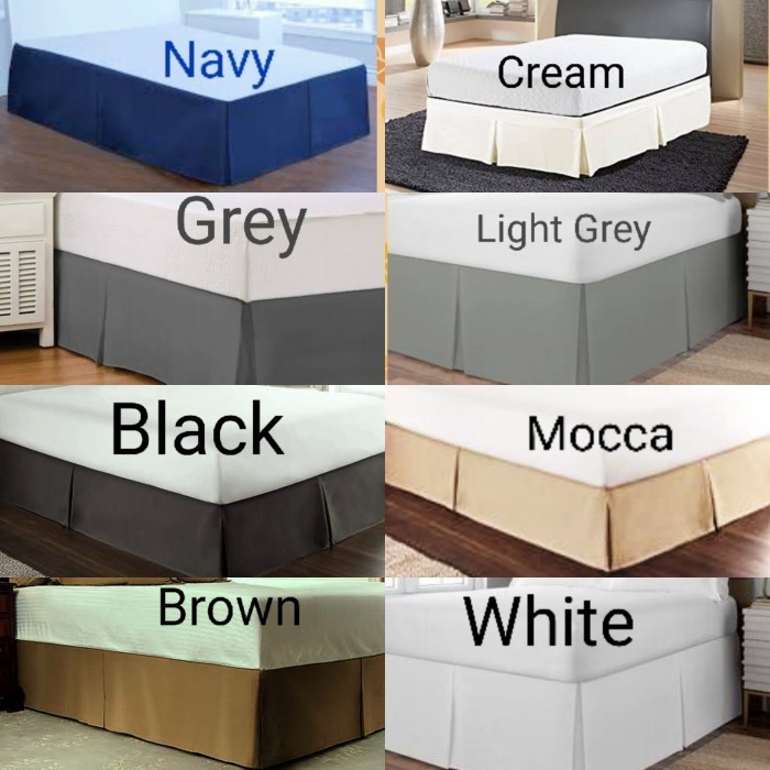 ✨TERMURAH✨ -Bed Skirt Hotel Rok Kasur - Putih, 180x200