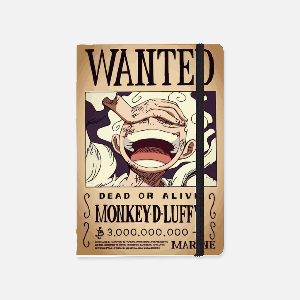 

Jurnal Notebook Buku Tulis Catatan A5 - Bounty One Piece Wanted Luffy Mugiwara Crew