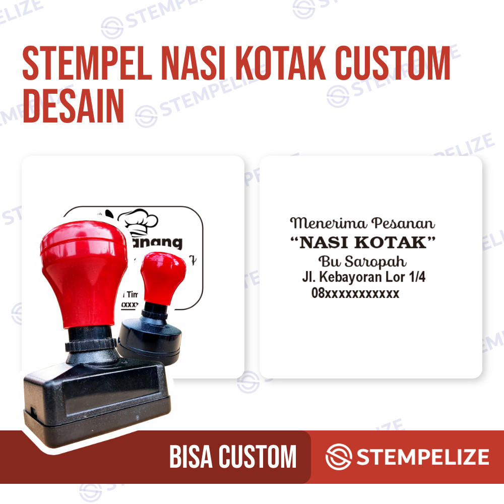 

Stempel Nasi Kotak Custom Desain