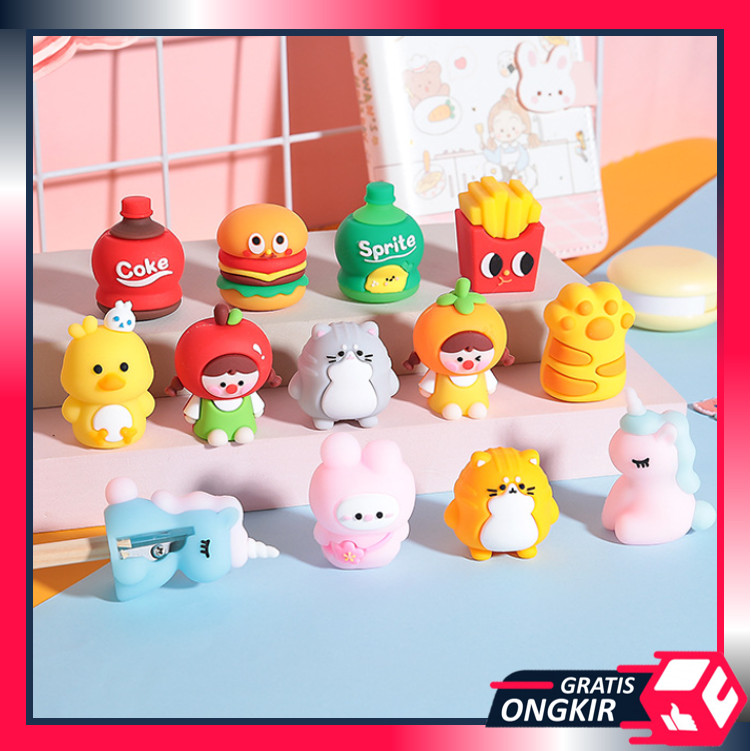 

Gratis Ongkir - S6313 Mini Serutan Pensil Lucu / Rautan Pensil Karakter Lucu / Alat Sekolah Anak