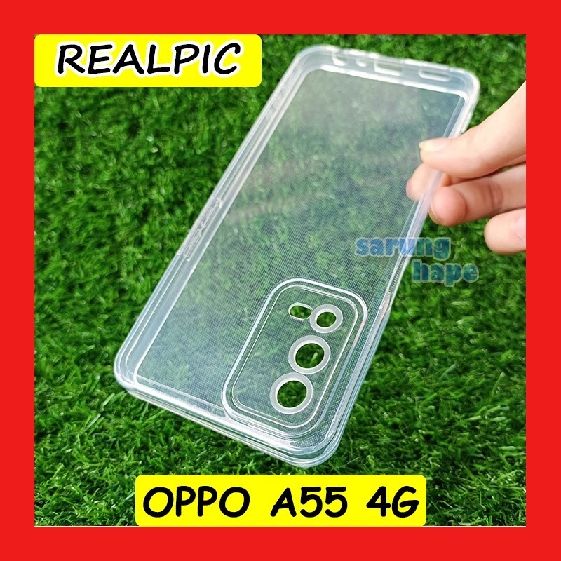 Soft Case Oppo A55 4G - Airbag Space Clear TPU Softcase Casing Cover Bening Protect Camera