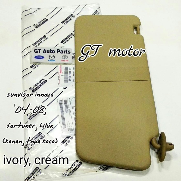 Sunvisor Sun Visor Kanan Innova 2004-2008 / Fortuner / Hilux Cream