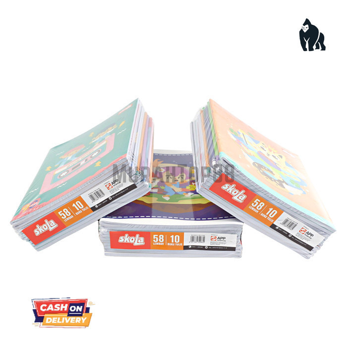 

✨LARIS✨ -Buku Tulis SKOLA 58 Lembar / Buku Sekolah Anak Bergaris Karakter Sidu