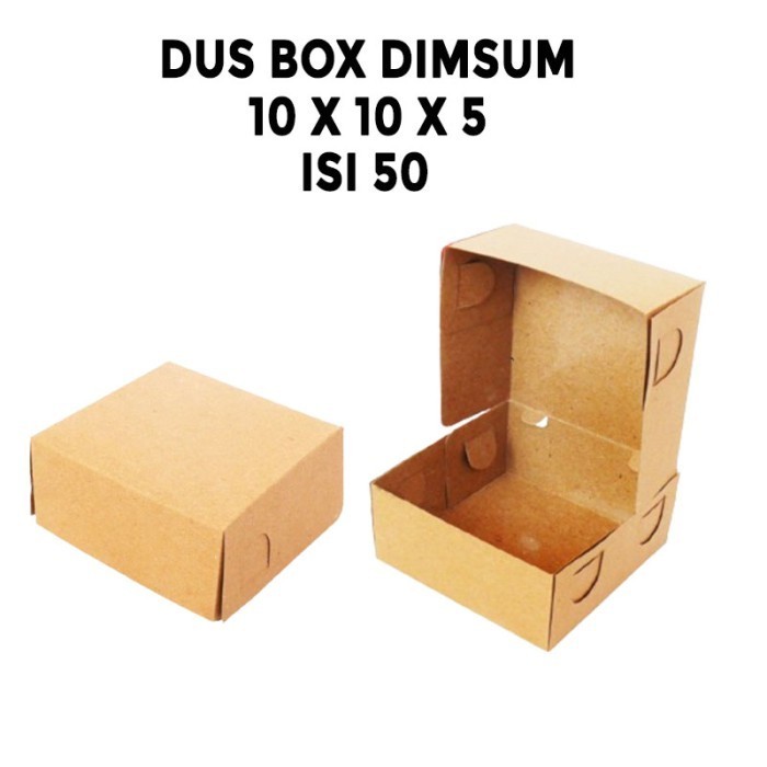 

Dus Box Paper Kraft Snack Dimsum/Takoyaki/Siomay 10x10x5 - Isi 50 Pcs