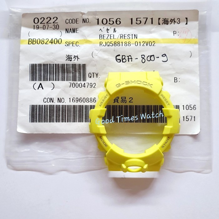 [TERMURAH] PAKET STRAP BEZEL G-SHOCK GBA-800-9A GBA 800 CASIO ORIGINAL - BEZEL