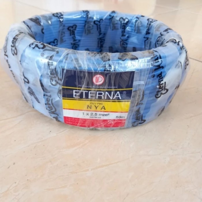Eterna Kabel Listrik Engkel NYA 2.5 mm NYA 2,5 mm Eterna 1 Roll 50 meter