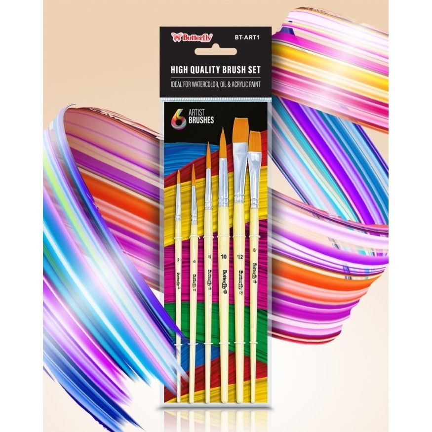 

New Promo~ berkahh_mall Butterfly - Kuas Lukis - Paint Brush ART 1