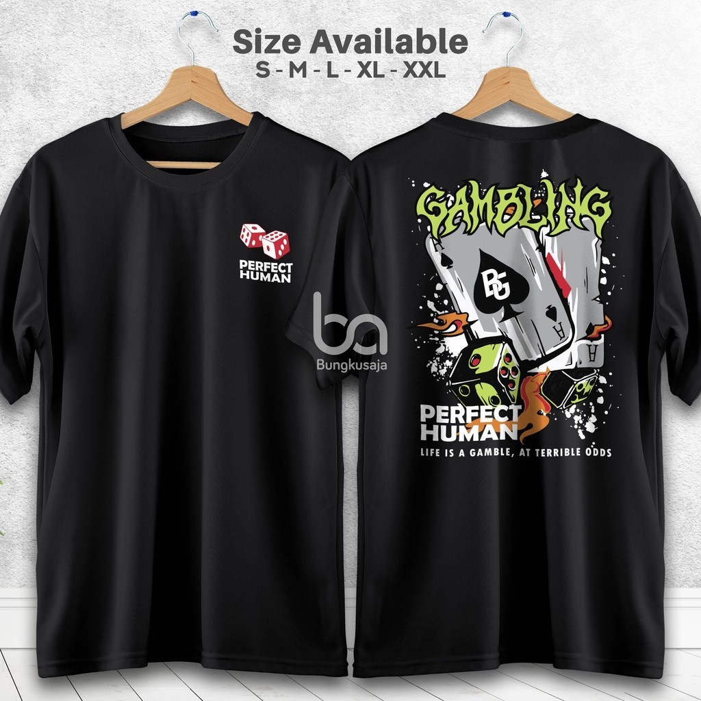 Kaos Skyzo Babygang BG Gambling Perfect Human Racing Motor Baju Distro Cotton Combed 30s Bungkusaja 