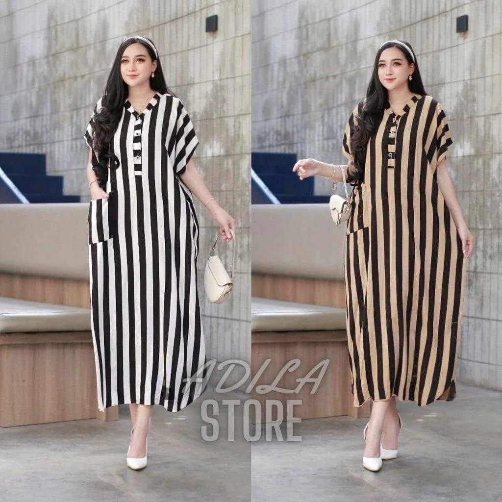 Daster salur Daster salur wanita kekinian  Daster salur  Daster salur lengan pendek  Daster salur bu
