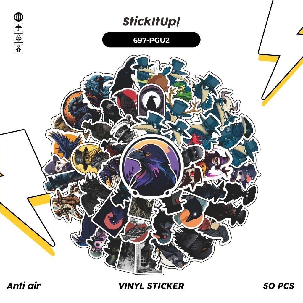 

COD✨ 100 Pcs Stiker The Plague Doctor Horror Crow 2 Lucu Anti Air Untuk Dekorasi Notebook Sepeda Skateboard Handphone DIY