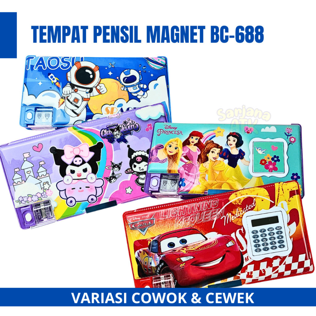 

Tempat Pensil / Kotak Pensil Magnet / Pencil Case Kalkulator Karakter B-688